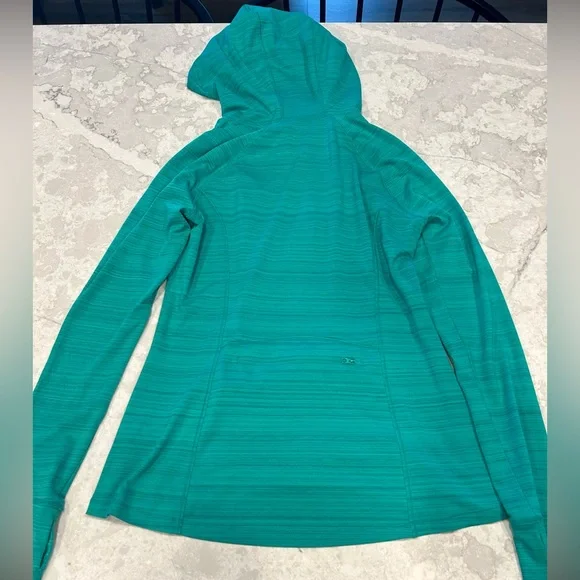 Athleta Green Pacifica Pleated Zip Jacket - Picture 4 of 4